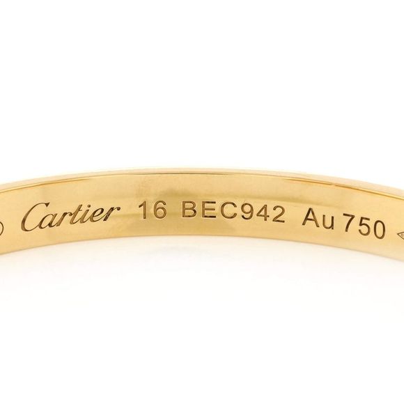 Cartier Love Cuff Bracelet 18K Yellow Gold - - Picture 4 of 4